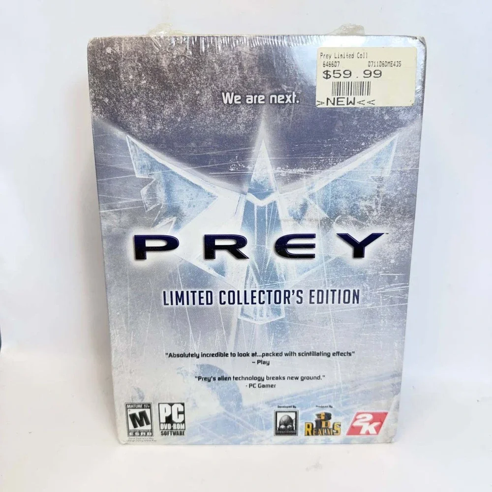 Prey Limited Collector's Edition PC 2006 Sealed New Metal Tin Pewter Figures